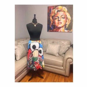 Brand new cartoon pleated skirt